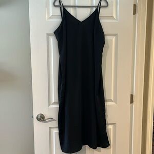 Black Midi Slip-dress